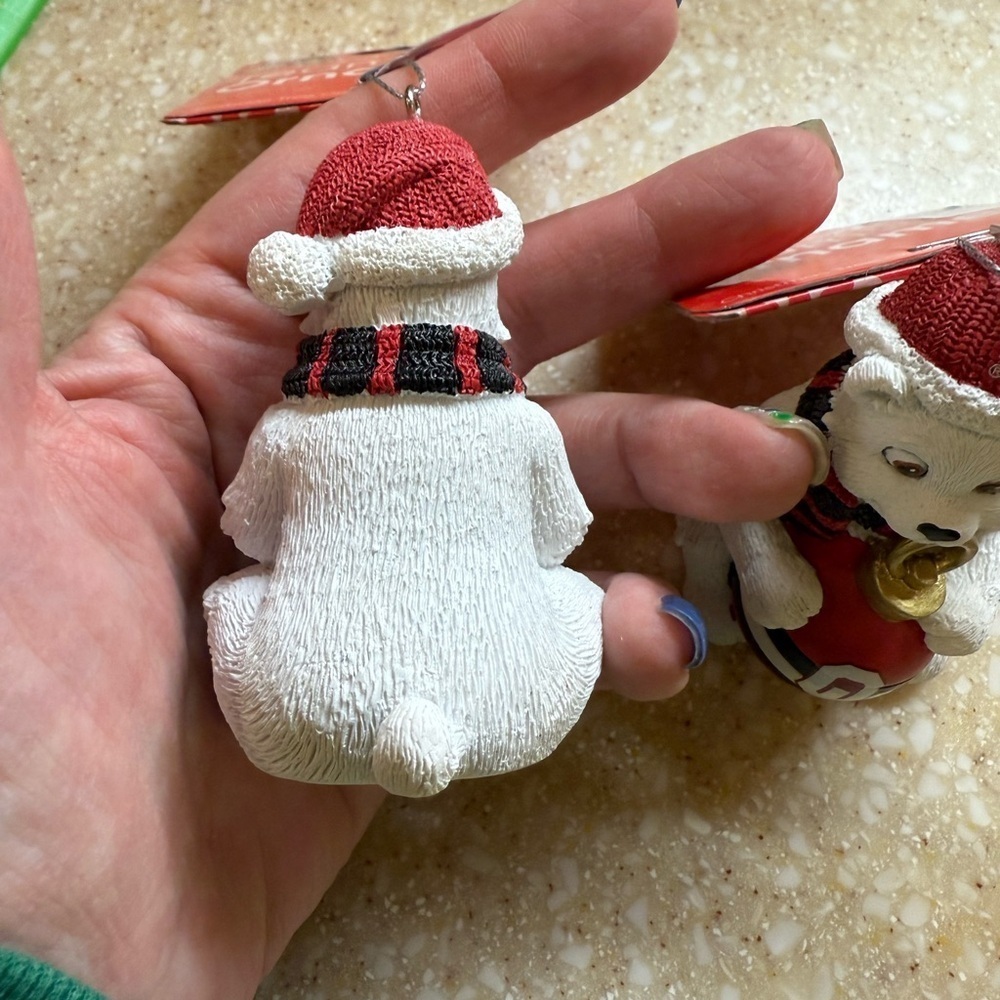 3 UO OKLAHOMA UNIVERSITY SOONERS BEAR CHRISTMAS TEAM ORNAMENT SET of 3 BRAND NEW - Picture 5 of 8